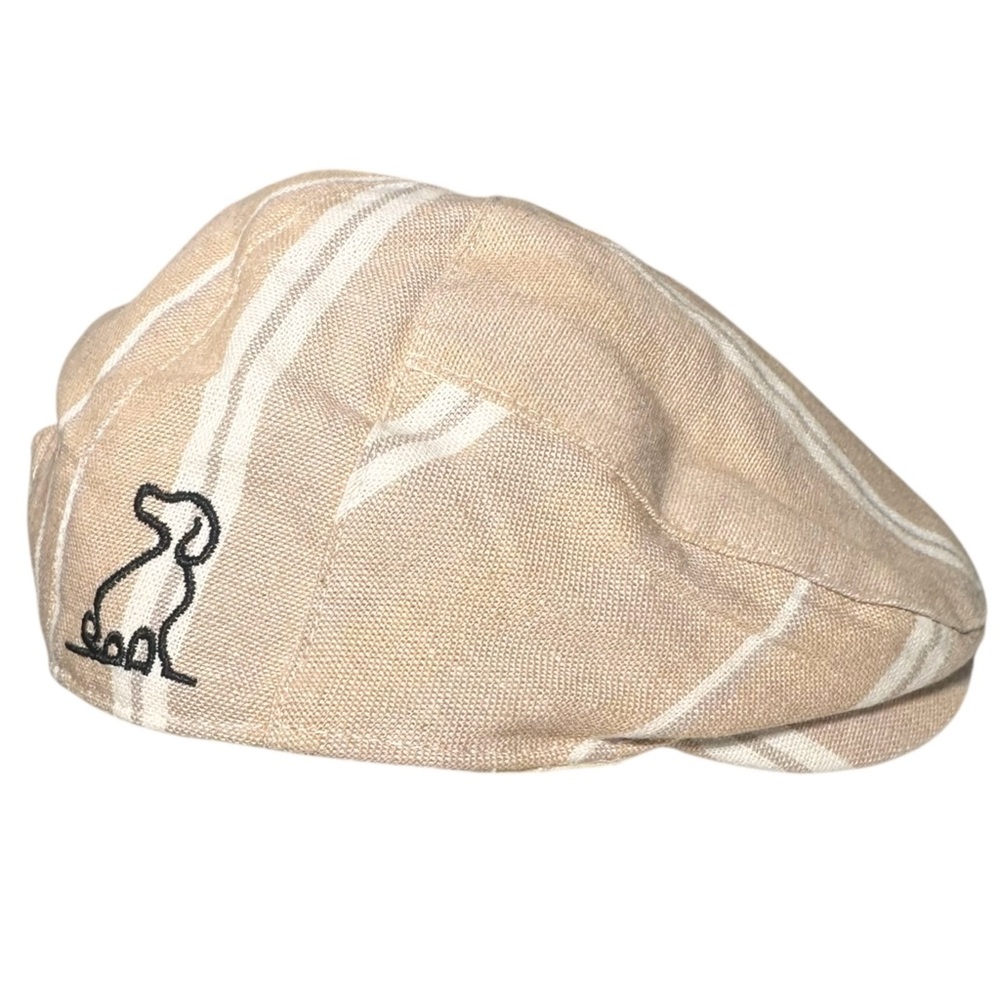 Me & Henry Flat Cap 6-12 months Tan Stripe Hat
